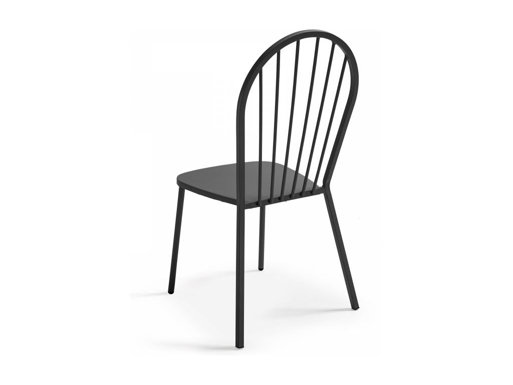 PINPAI garden table and 2 chairs in grey steel - Luxameub OSRK86969