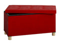 Cosymeub Fabric Seat Storage Bench Ottoman Sizos L Red PQCZ18728