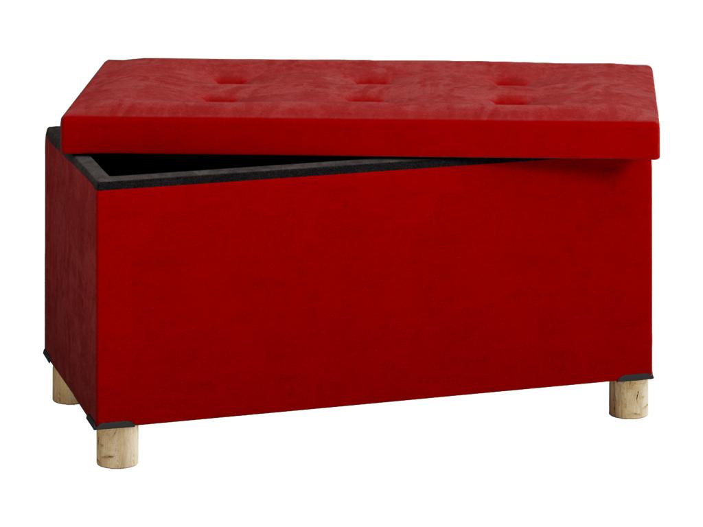 Cosymeub Fabric Seat Storage Bench Ottoman Sizos L Red PQCZ18728