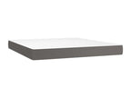 Upholstered bed base with mattress, Grey, 160x200 cm, Faux Leather YGYY45540