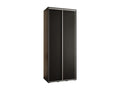 Cosymeub 1 Sliding Door Wardrobe 235.2/110/60 2 Doors Black/Black/Silver ZPEU84102