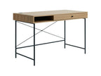 Luxameub - Desk with 1 drawer and 1 niche in wood and metal, 120cm wide - Light wood DDOB08039