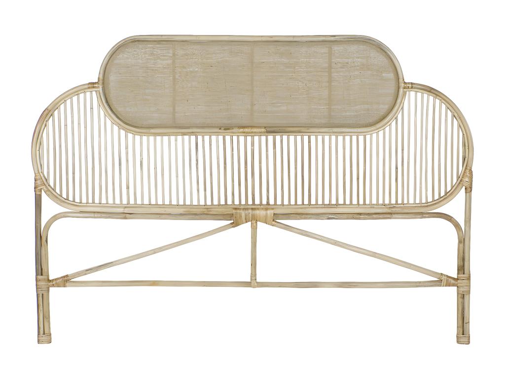 Natural wood headboard - length 180 x depth 4 x height 128 cm JLEN50288