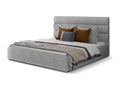 Cosymeub light grey fabric designer bed - 4 sizes - 200x200 DAOR06070