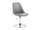 Set of 4 dining chairs - Faux leather / Metal - Grey - Luxameub LVDD53475
