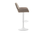 Set of 2 Bar Stools - Fabric / Chrome Metal - Luxameub JEDX97132