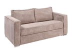 3-seater express convertible sofa in pink corduroy - Cosymeub wide sleeping area 140 cm - 22 cm mattress Cosymeub IMXD37106