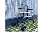 Rolling and folding two-level scaffold - mobile - 2 wheels - L140 x W78 x H135cm when open - weight capacity 150 kg - Luxameub SGGB05743