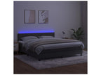 Cosymeub bed base with LED mattress, dark grey, 160x200 cm, RAEM72202