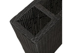 Raised garden bed with 4 pots, black woven resin, VRPG95406