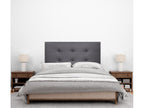 Luxameub Upholstered Faux Leather Headboard 105x60cm for 105cm Bed - Grey IIHA56739