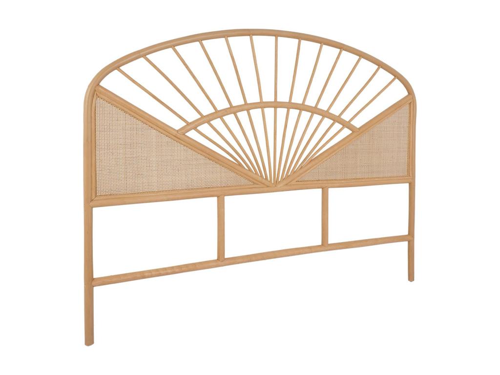 Natural rattan and cane headboard - light wood - Luxameub - W142 x D3 x H115cm RKWB49989