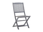 2-Piece Outdoor Folding Chairs with Cushions, Wood, Luxameub VBZI25583