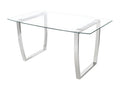 Luxameub Dining Table - 6 people - Tempered Glass / Chrome Metal IDAK28928