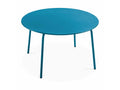Luxameub OVIO29500 Round Blue Steel Garden Table