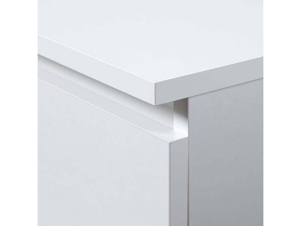 Cosymeub K120 White Chest of Drawers, 120 cm, 8 Drawers, White Front, 120x40x99 cm, MMLX56844