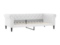 Daybed with white 90x200 cm faux leather mattress OYCQ06253
