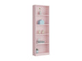 Luxameub Bookshelf, Tall Bookshelf with 5 Shelves, Office or Bedroom Bookshelf, Modern Bookshelf with Compartments, 52x25x180 cm, Pink, EJBF59481
