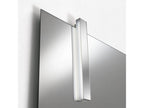 Bathroom vanity unit with 3 drawers in white lacquer and concrete effect, and illuminated mirror, Luxameub L 80cm HHOB83948