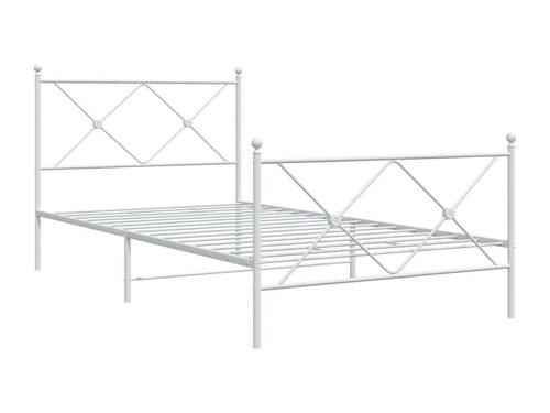 Metal bed frame without mattress and white bed legs 100x200 cm IGQR21055