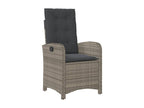 7-piece garden dining set and cushions, grey rattan EIIH52661