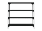 Black bookcase 100x33x100 cm Engineered wood and steel BVSO88618