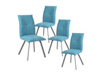 Artigeo - Set of 4 Fabric Chairs, Blue RYRA89528
