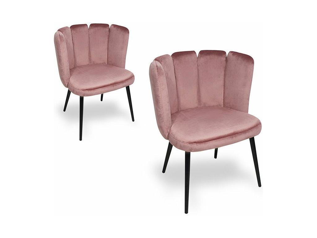 Luxameub Dining Chairs X2 - Colors - Pink PEKL61201