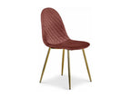 Set of 8 Luxameub upholstered chairs with gold legs and pink velvet IMNW29433