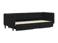 Daybed with pull-out bed and drawers, mattress not included, black, 80x200 cm, LZJJ62782