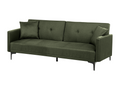 Luxameub 3-seater sofa bed in dark green fabric LOJY88145