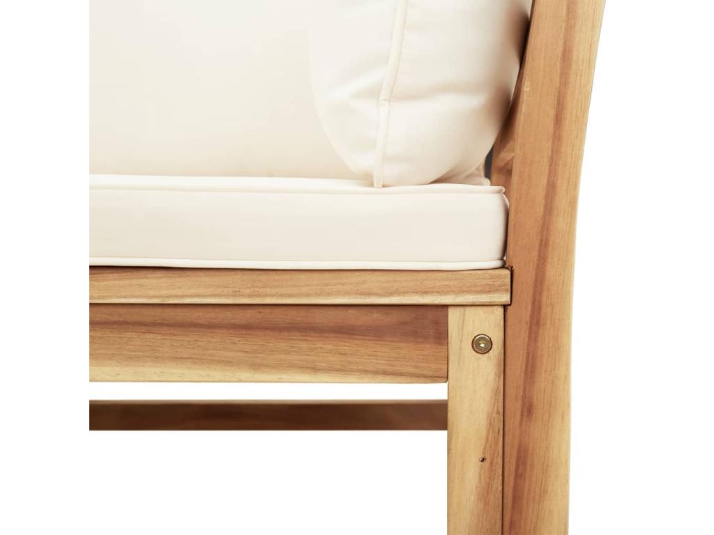 6-piece garden furniture set with cushions, solid wood, Luxameub TPZN04069