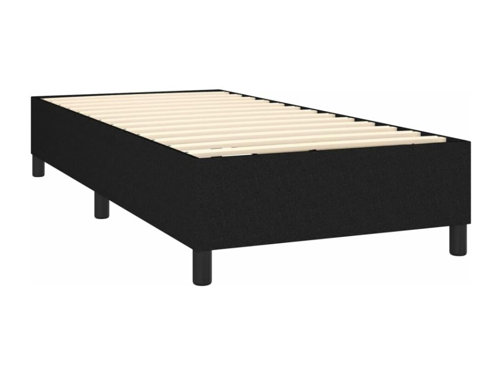 Luxameub bed base with mattress and LED, black, 90x190 cm, fabric, RMOA80752