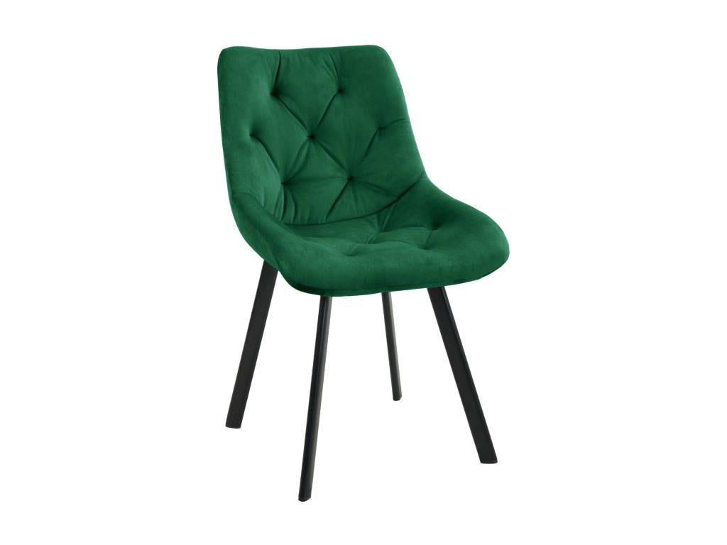 Set of 2 Luxameub SJ.33 Bottle Green Velvet Upholstered Dining Chairs WHMZ04719