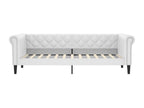 Daybed with white 90x200 cm faux leather mattress OYCQ06253