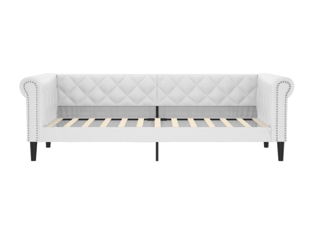 Daybed with white 90x200 cm faux leather mattress OYCQ06253