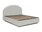 Luxameub Double Bed with Storage Bed and Eco-Leather Upholstery, Made in Italy, Front Opening, Suitable for a 160x200 cm Mattress, White XGYA53008