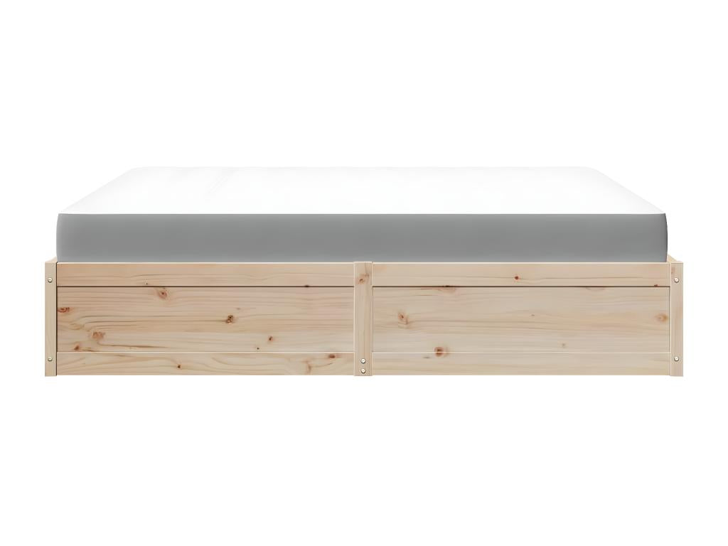 Bed with mattress 180x200 cm solid pine wood LQCR59780