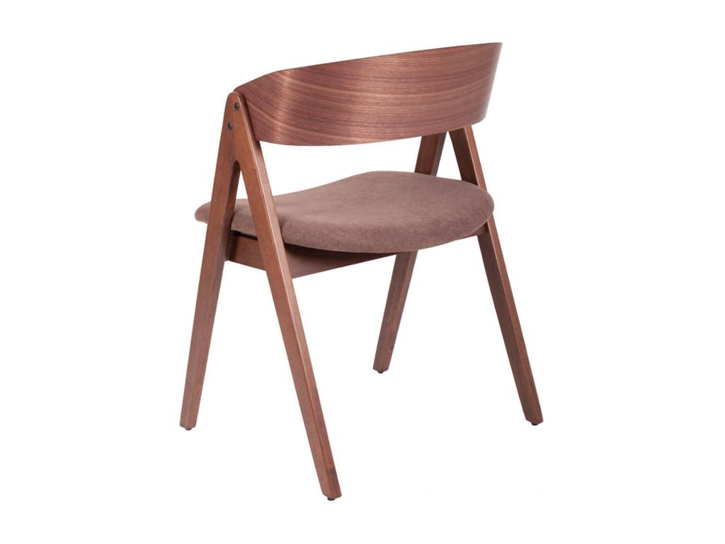 Cosymeub Premium Chair – Wooden frame and comfortable fabric seat – Brown WSVH74365