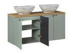 Luxameub 120cm double vanity unit with 4 doors, Green and Wood HVYM46525