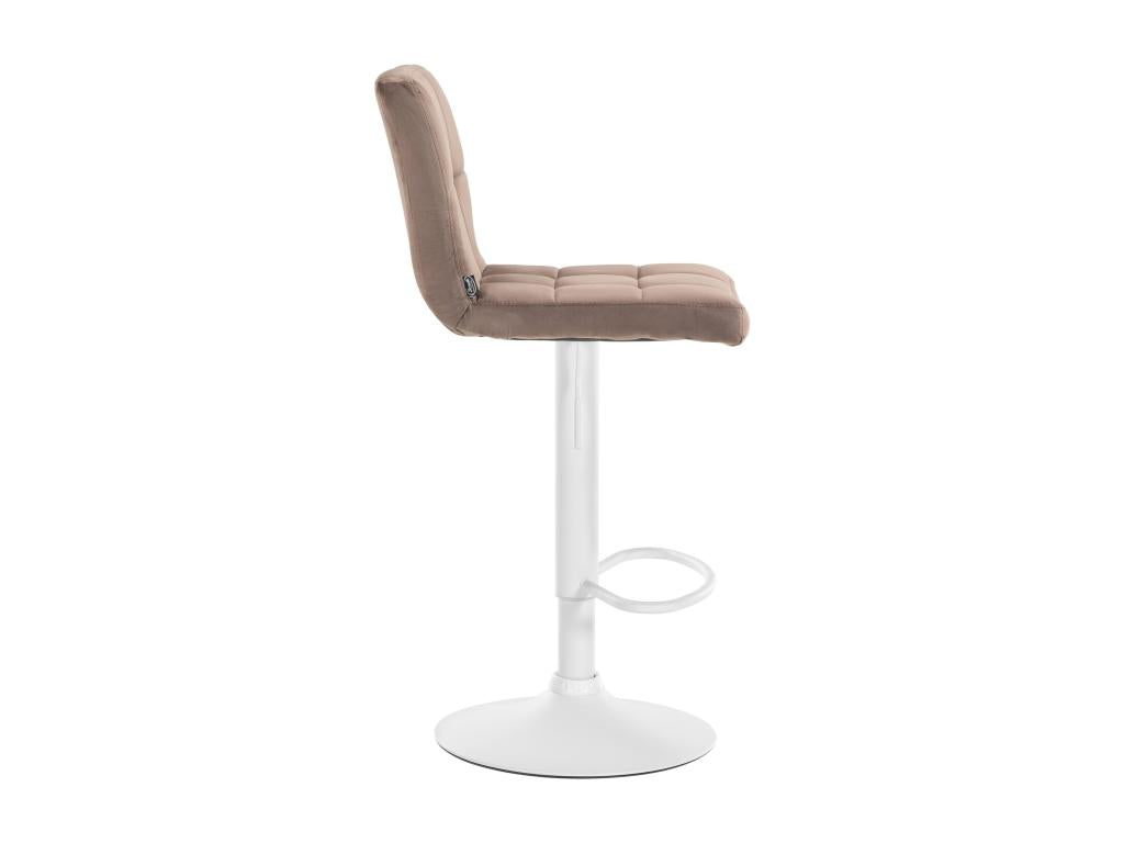 Bar stool - Velvet / White - Brown - Luxameub MTCE20523