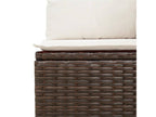 Garden furniture set with cushions, 7 pieces, brown woven resin, IVWU83563