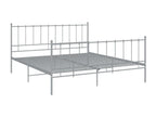 Grey Metal Bed 200x200 WBJQ09626