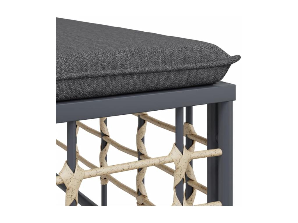 8-piece garden furniture set with cushions, anthracite resin wicker YVKP58379