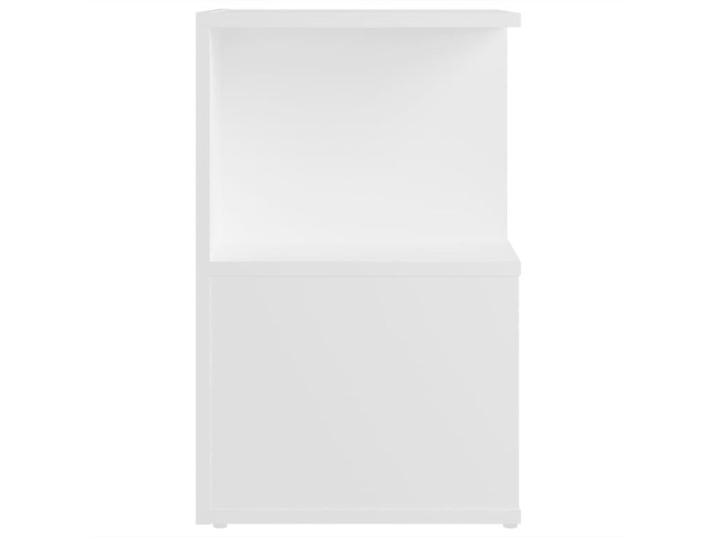 2-piece bedside tables, white, 35x35x55 cm, engineered wood, QURK23429