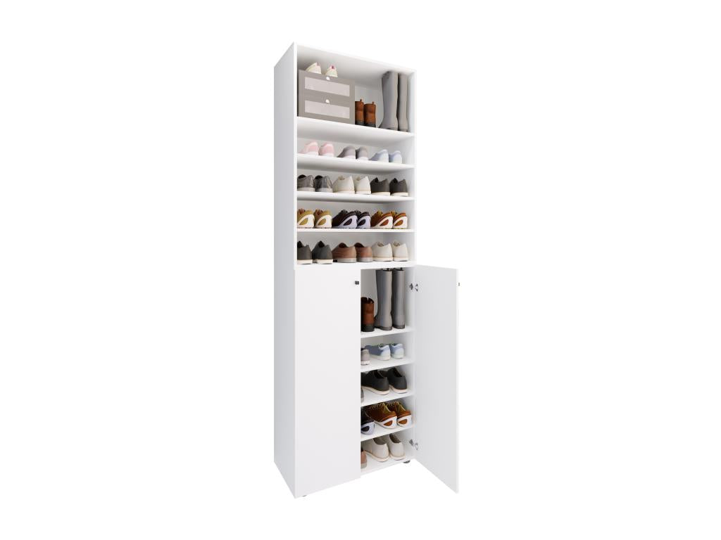 Luxameub XL Wooden Large Shoe Cabinet Large Boot Entryway Furniture Luxameub 10 Compartments White OTZR59239
