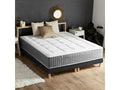 PINPAI 7-Zone Spring Mattress Set, 28cm High, Slatted Base, Made in France - Dimensions: 2 x 80 x 200 cm RAZD43135
