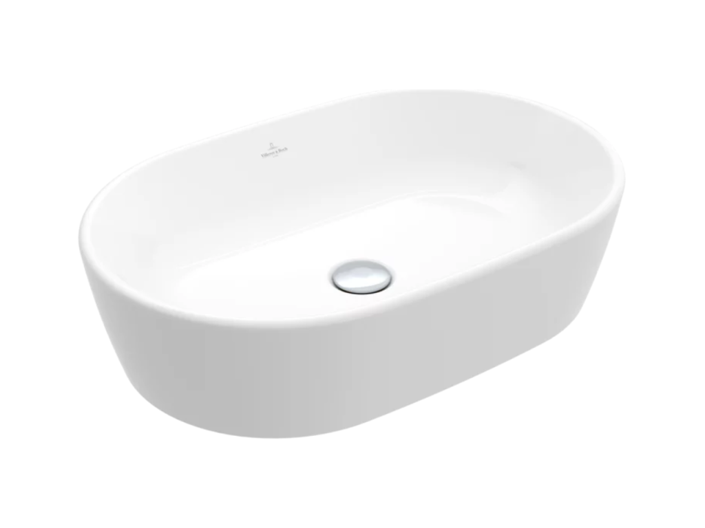 Cosymeub ET BOCH Architectura 60x40 oval countertop washbasin without overflow WQES43002