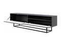 TV stand with niche on black legs - 175 cm - black - Luxameub NWEN22340
