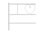 White metal headboard 100 cm FARJ63862